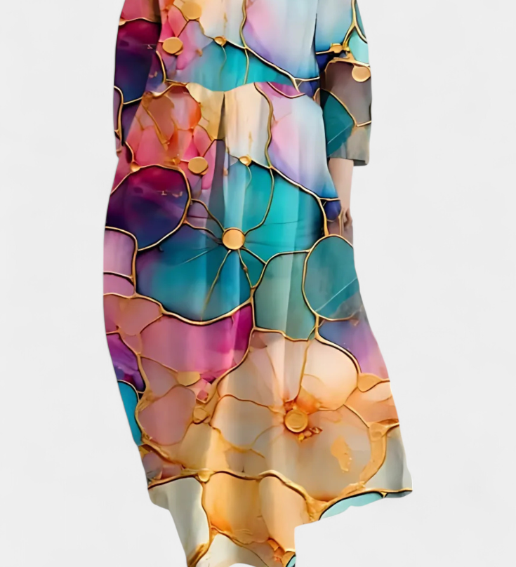 Ana - Fliessendes Kleid mit Muster